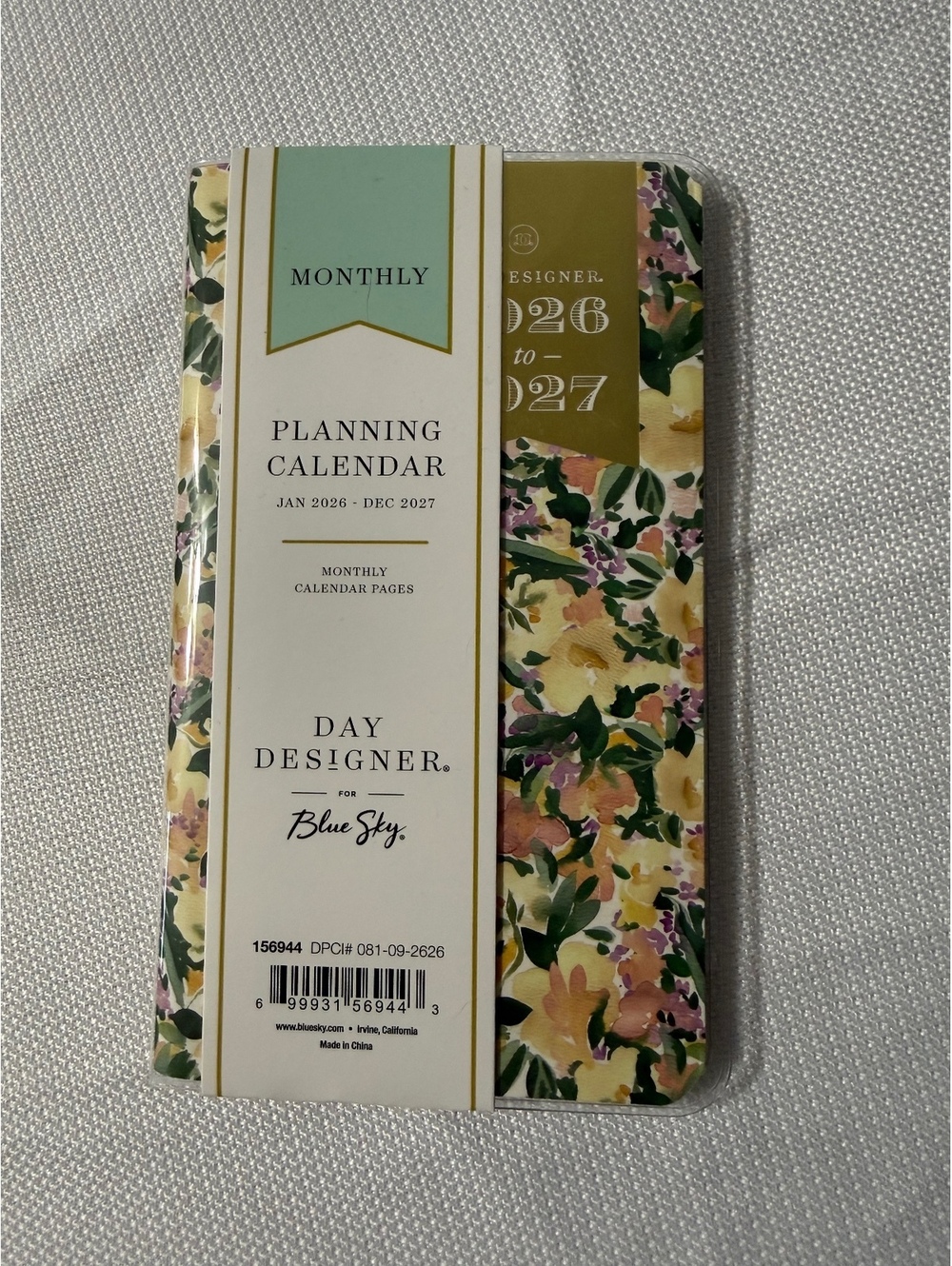 New Day Designer Monthly Planning Calendar 2026-2027 by Blue Sky - Floral Cover